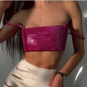 COPY - White Fox Boutique Hot Pink Crop Top